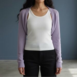Double Zero Light Purple Women's Short Bolero Shrug
